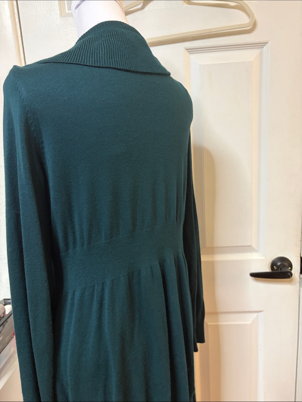 Style & Co. Teal Ruffle-Front Open Cardigan - Picture 7 of 10